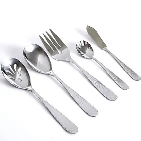 Gibson Home Hammered 46 Piece Textured Flatware Set - Serves 8 - Picture 3 of 6